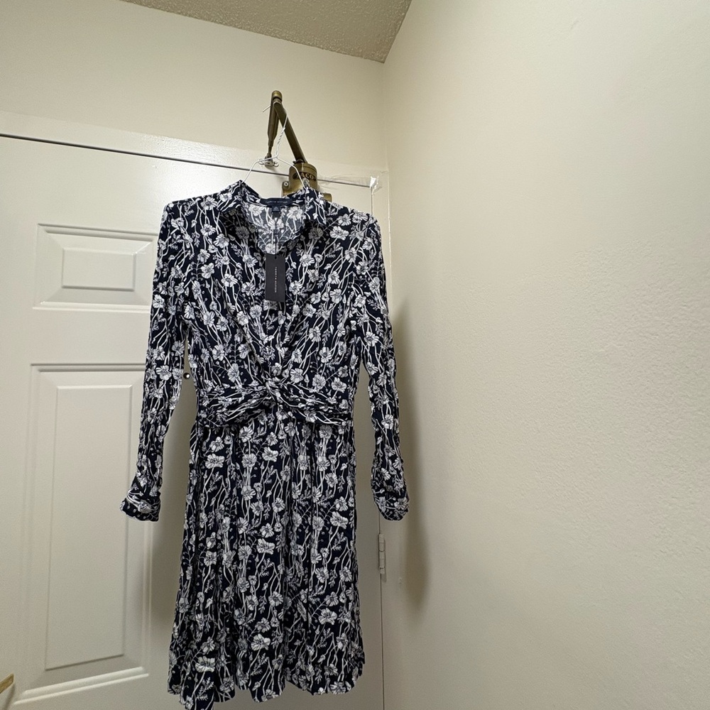 Tommy Hilfiger Navy and White Floral Dress
